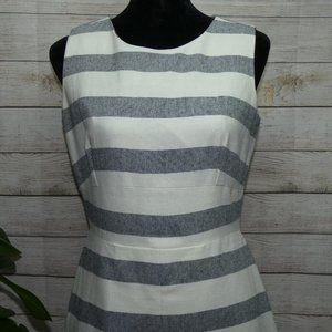 Saint Tropez Dress Womens Dress Size 4 White / Blue Strips